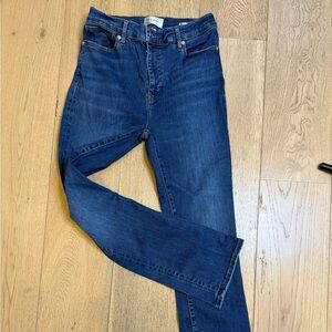 Frame Denim “Le Mini Boot” Dark Blue Flare Jeans